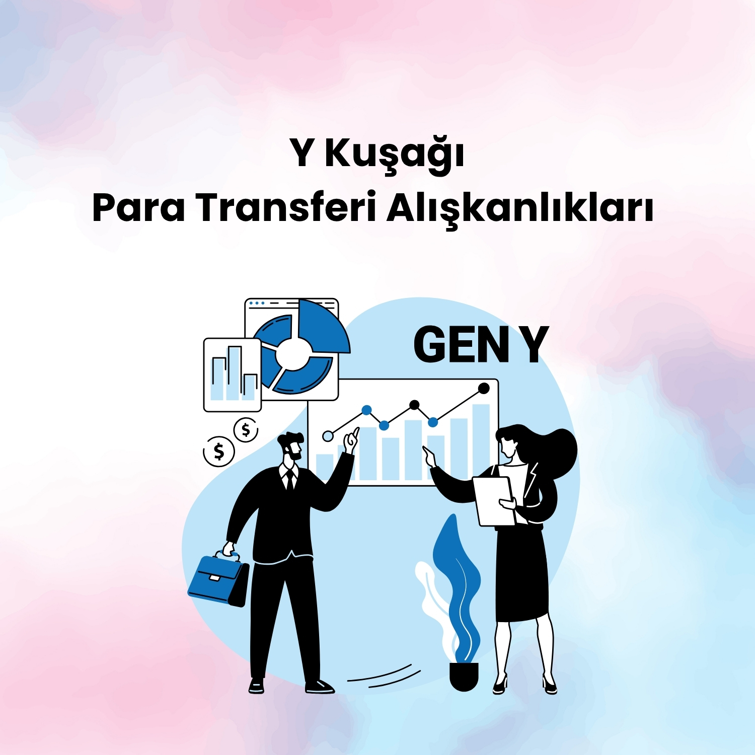 Y Kuşağı temsili kadın ve erkek resmi ile anlatımı